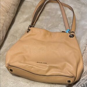 Michael Kors Beige Leather Shoulder Bag